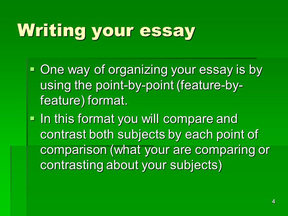 Point By Point Method Essay